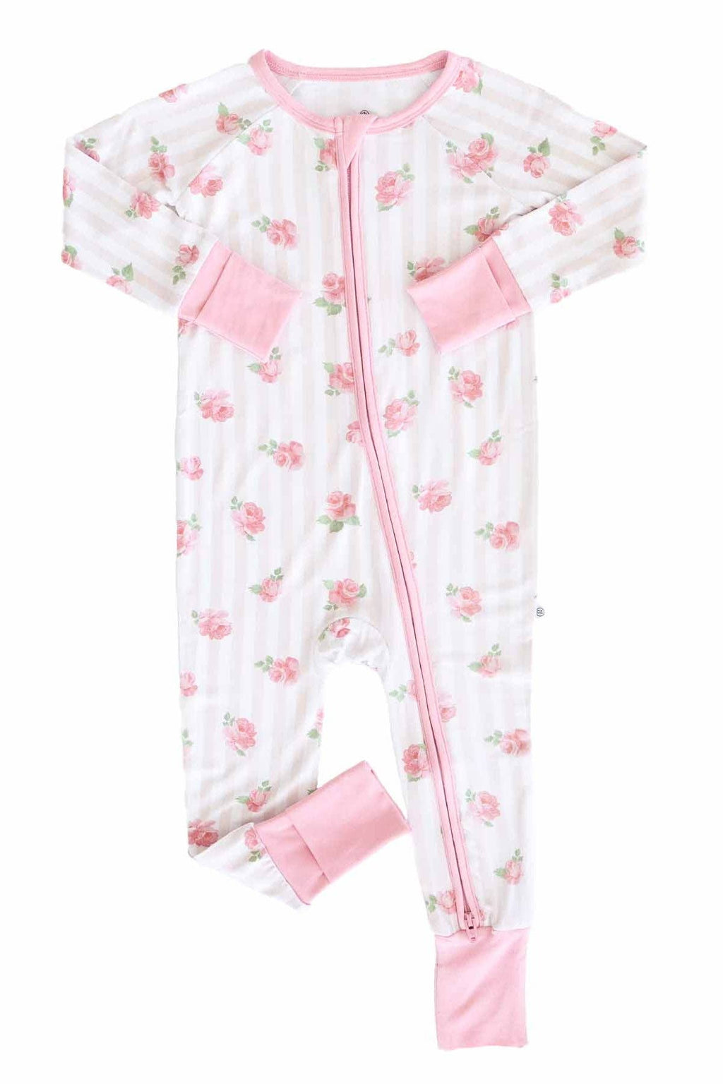 Rosy & Cozy Convertible Zip Romper: 0-3 months