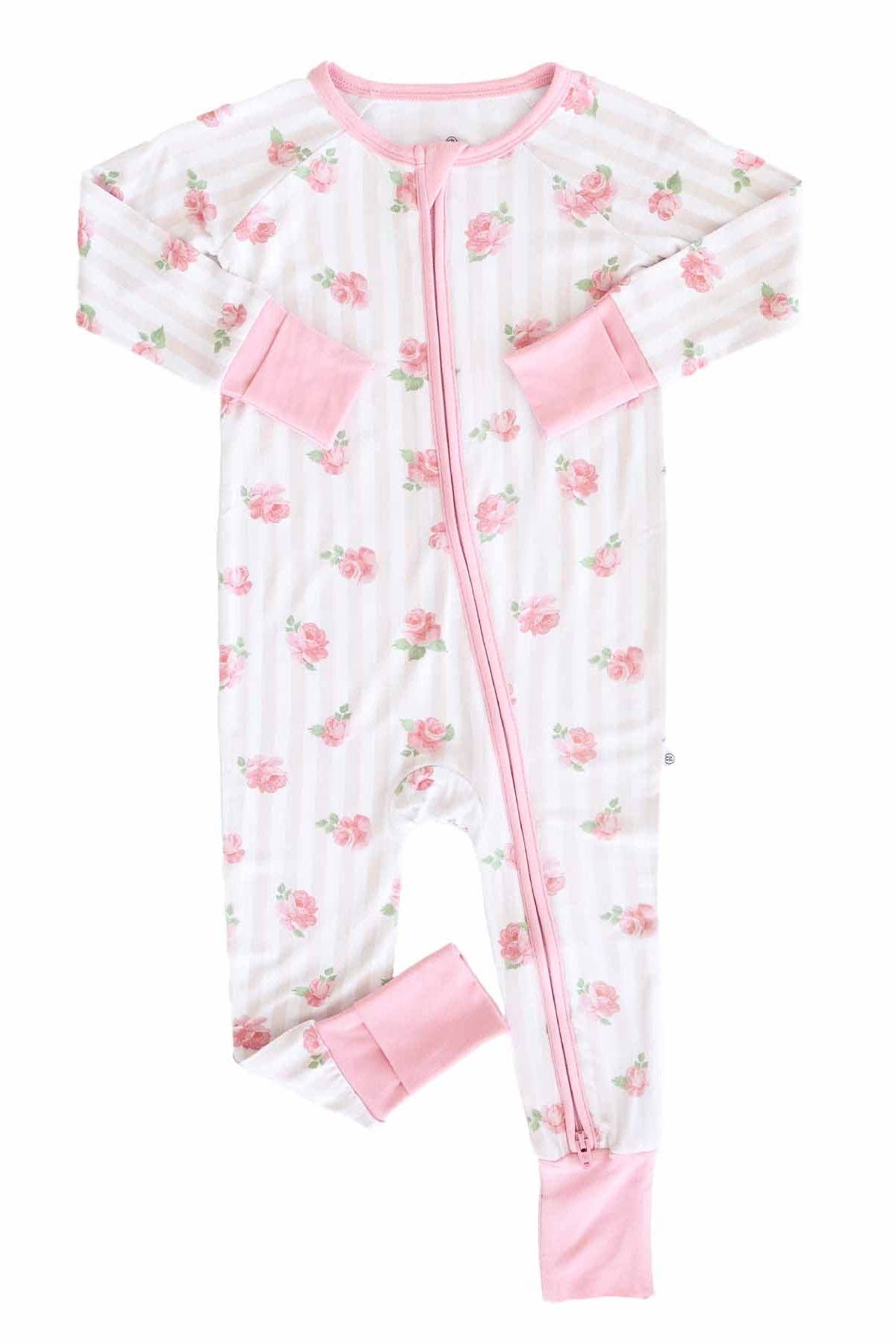 Rosy & Cozy Convertible Zip Romper: 0-3 months