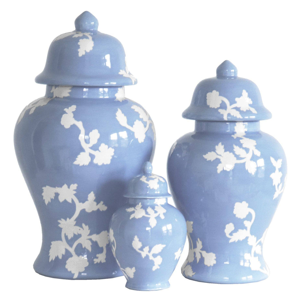 Chinoiserie Dreams Ginger Jars in Serenity Blue: Large