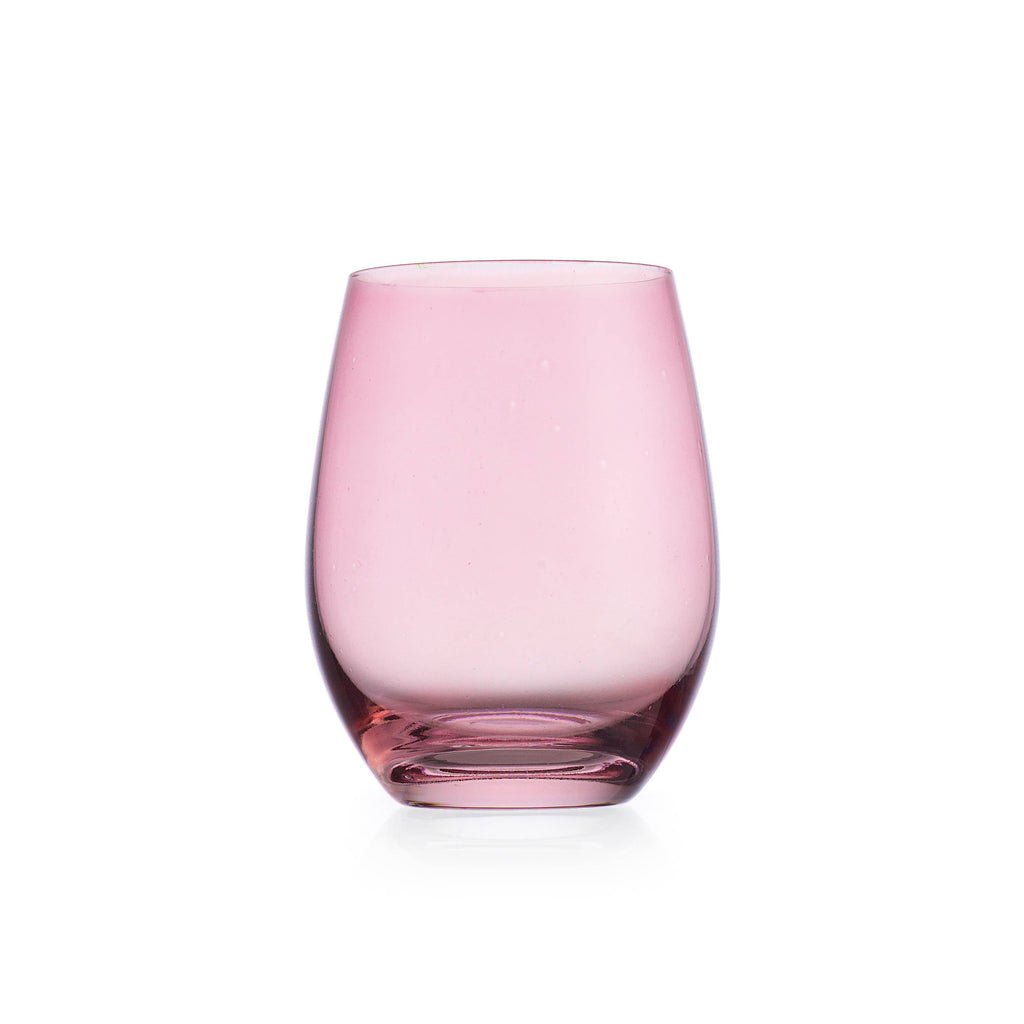 Set of Four Veneto Stemless Wine Glasses - Multi color avail: Amethyst