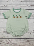 Baby Boy Duck Appliqué Bubble: 3-6M