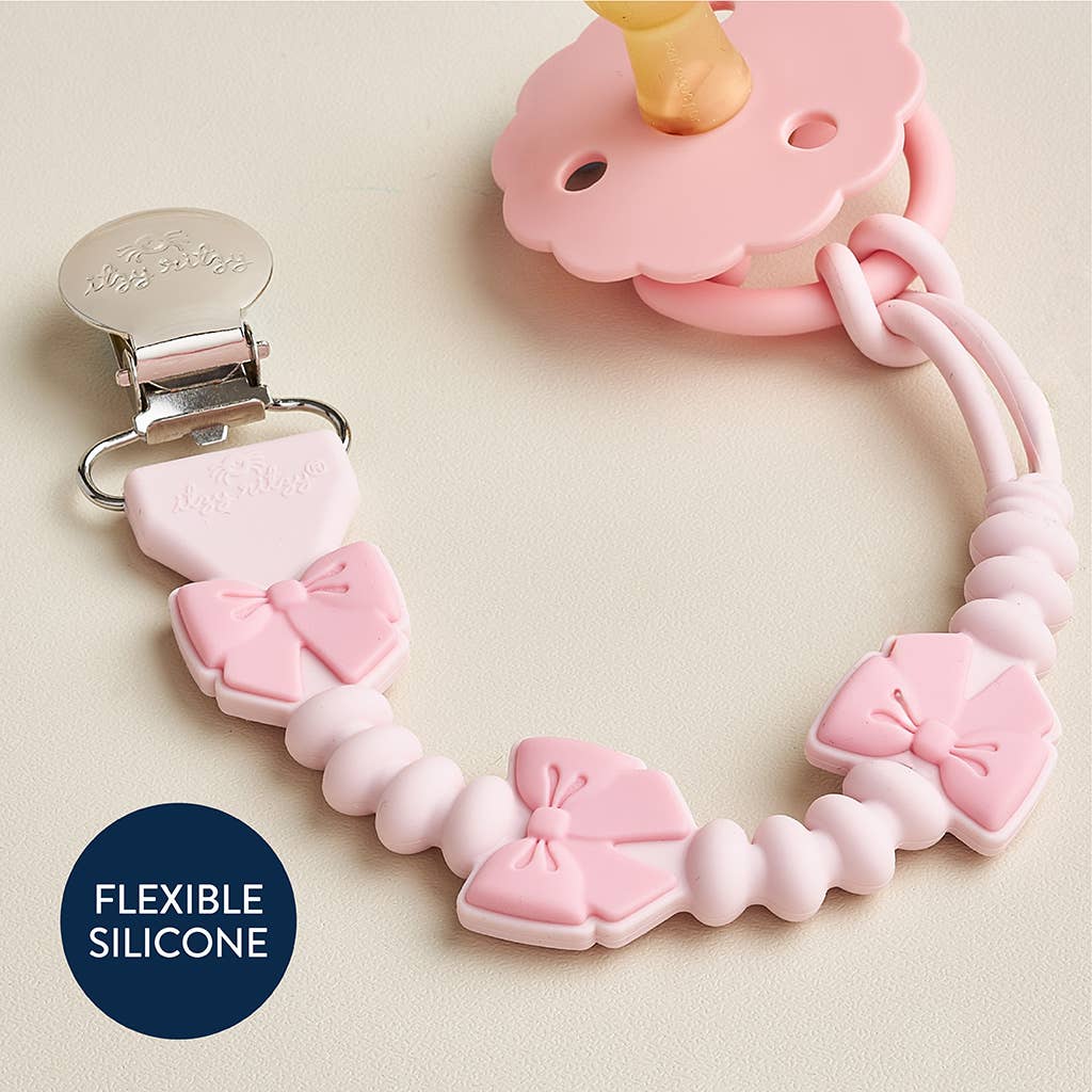 *NEW OPTION* Itzy Paci Strap Plus™: Pink Bows