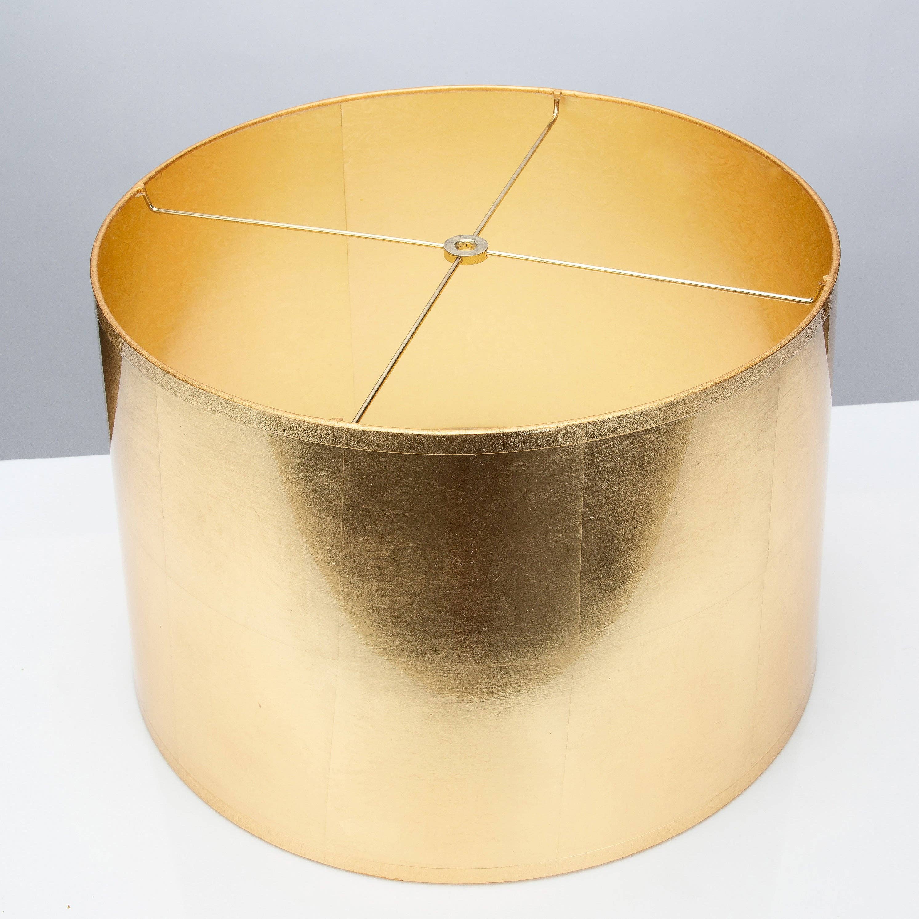 Round Tapered Gold Foil Lamp Shade 15 x 16 x 10"