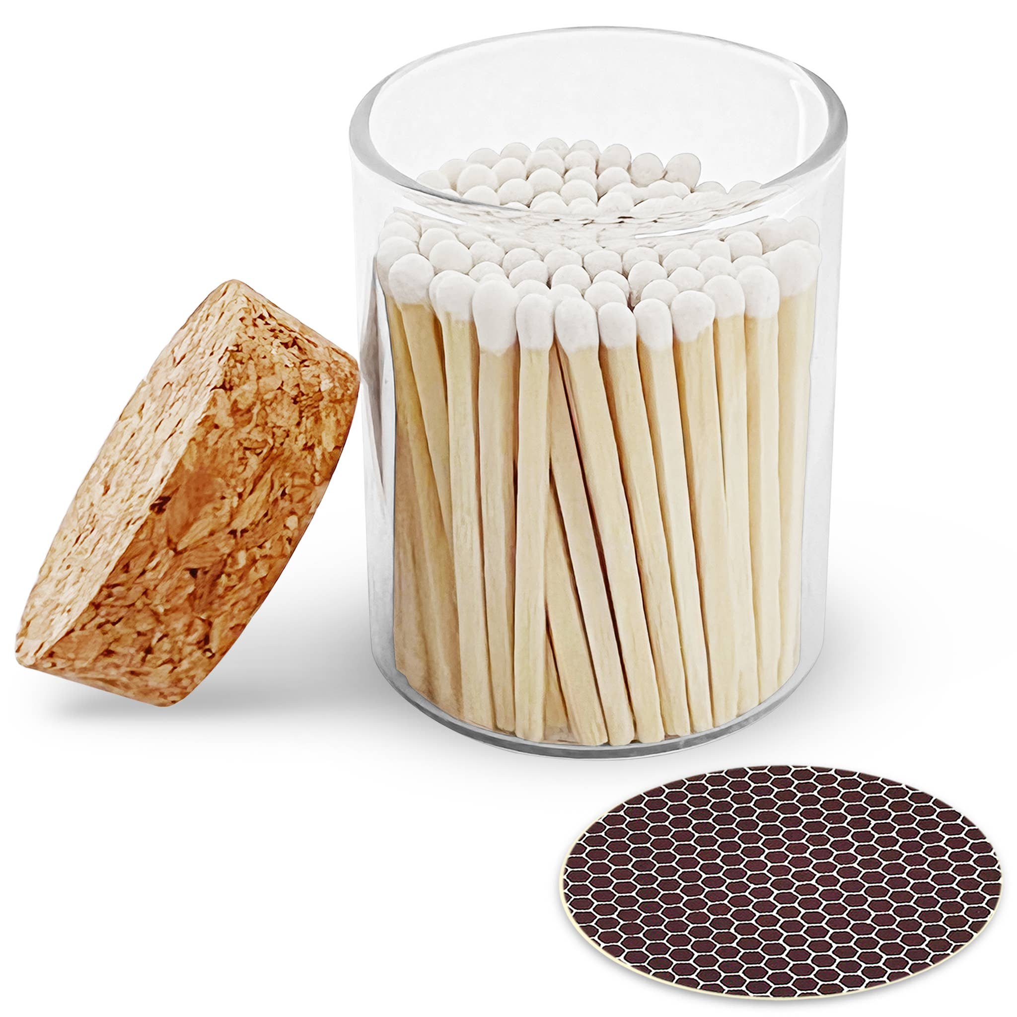 2" Matches in Cork Top Jar - Colors of Your Choice: Red Light Pink & Hot Pink