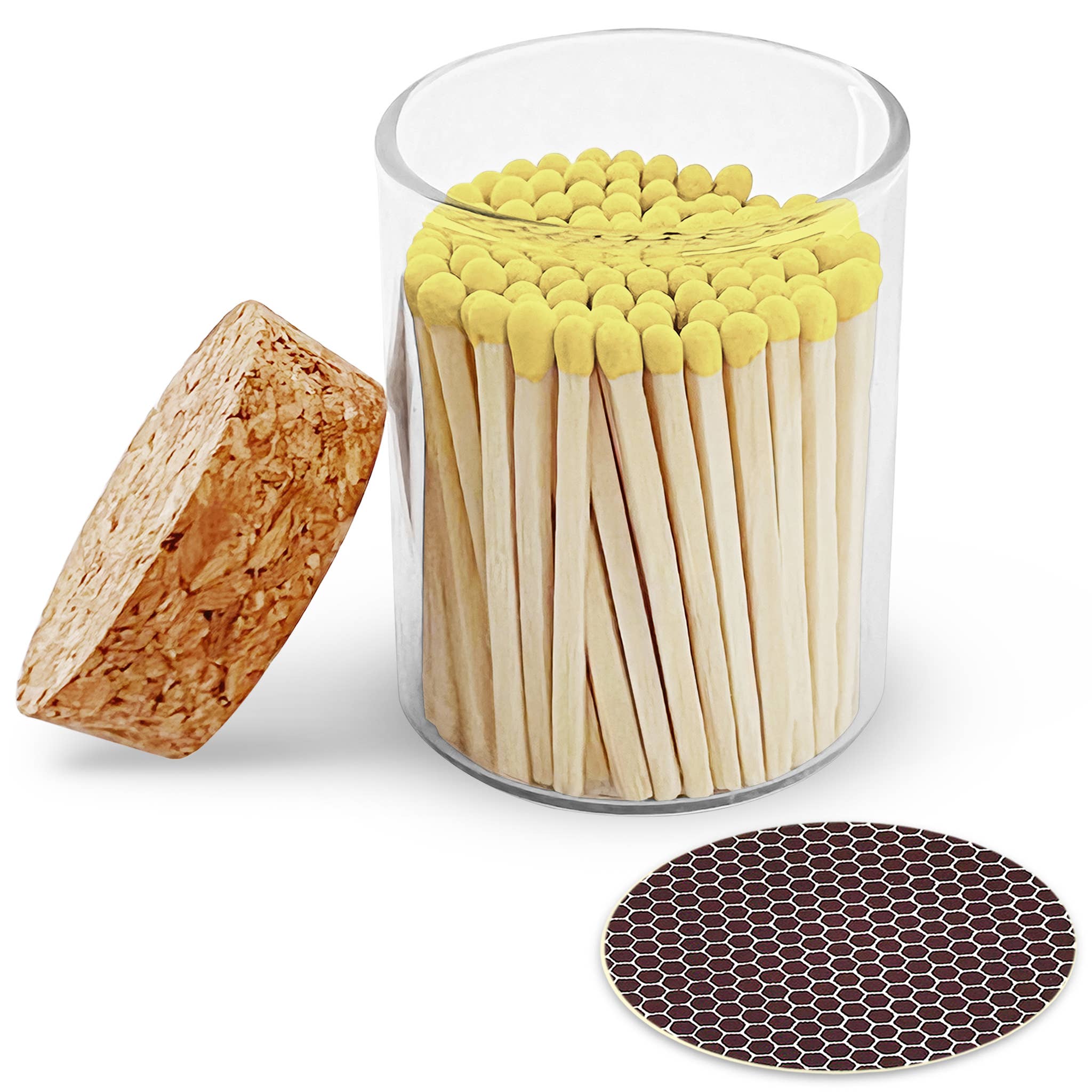 2" Matches in Cork Top Jar - Colors of Your Choice: Steel