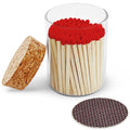 2" Matches in Cork Top Jar - Colors of Your Choice: Cherry Red