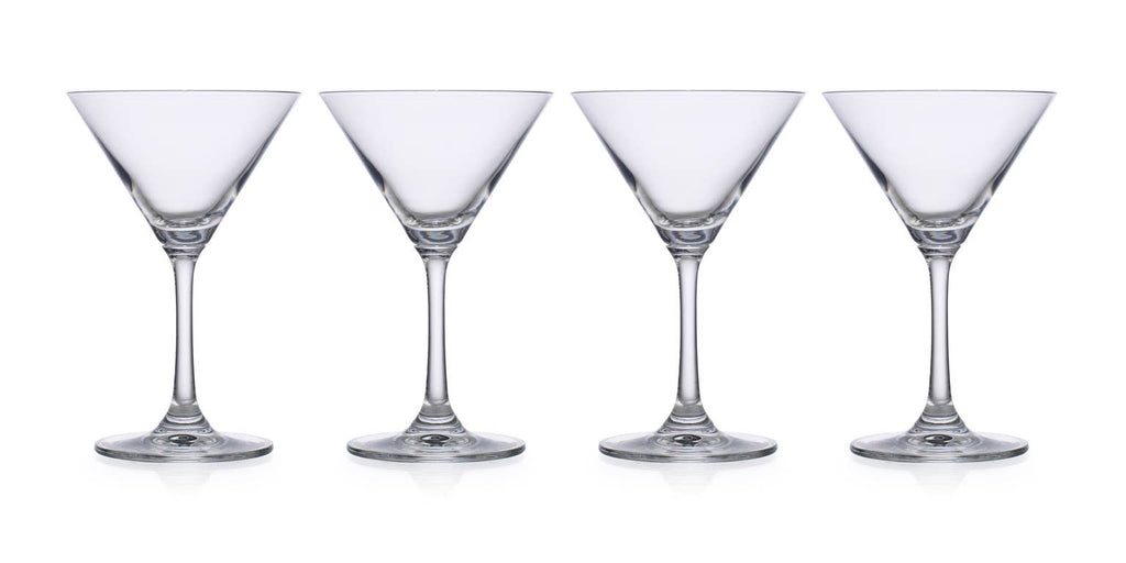 Set of Four Veneto Martini Glasses: Amethyst