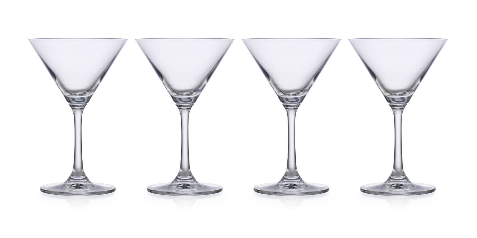 Set of Four Veneto Martini Glasses: Amethyst