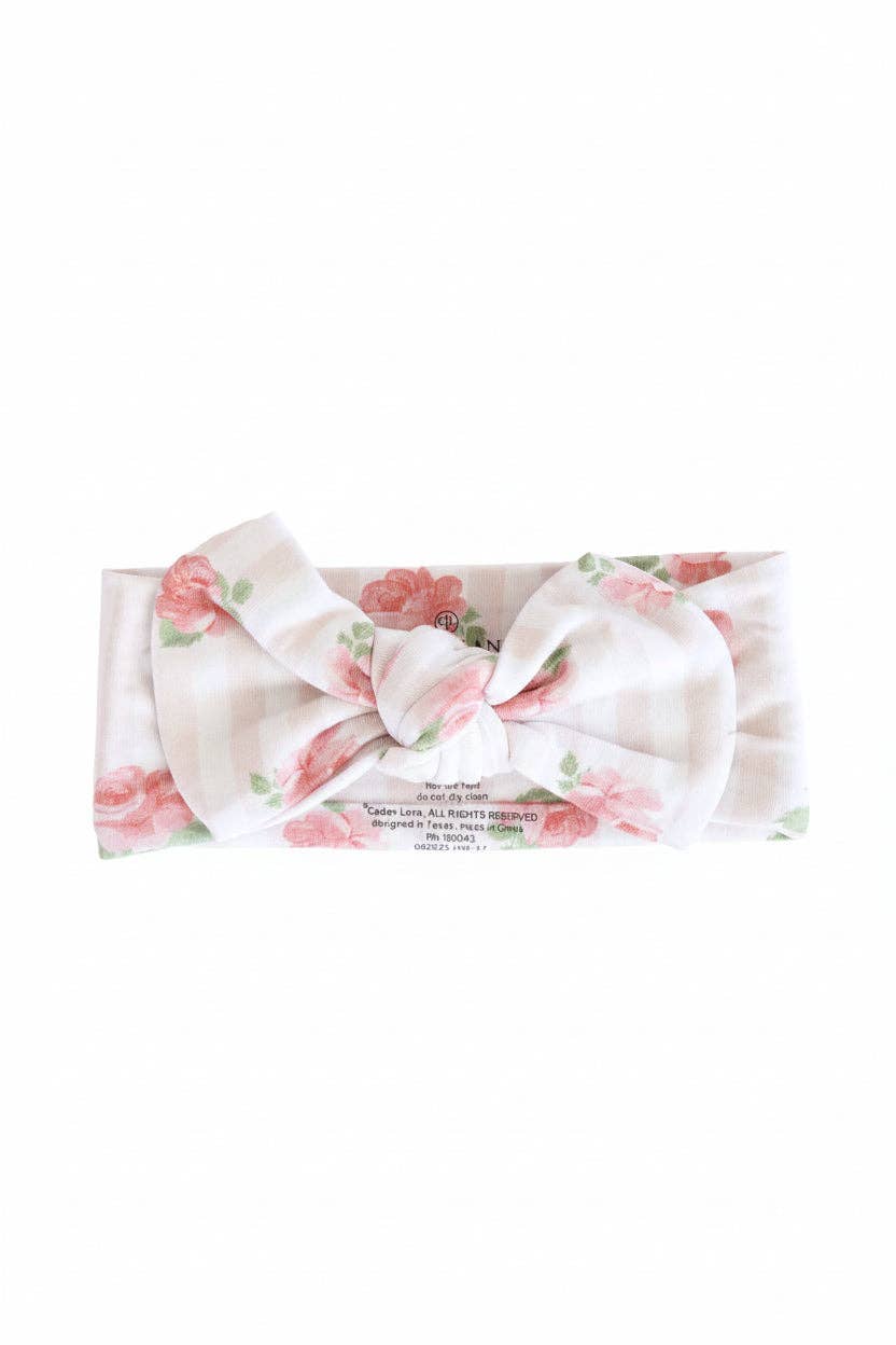 Rosy & Cozy Knit Large Bow Headwrap