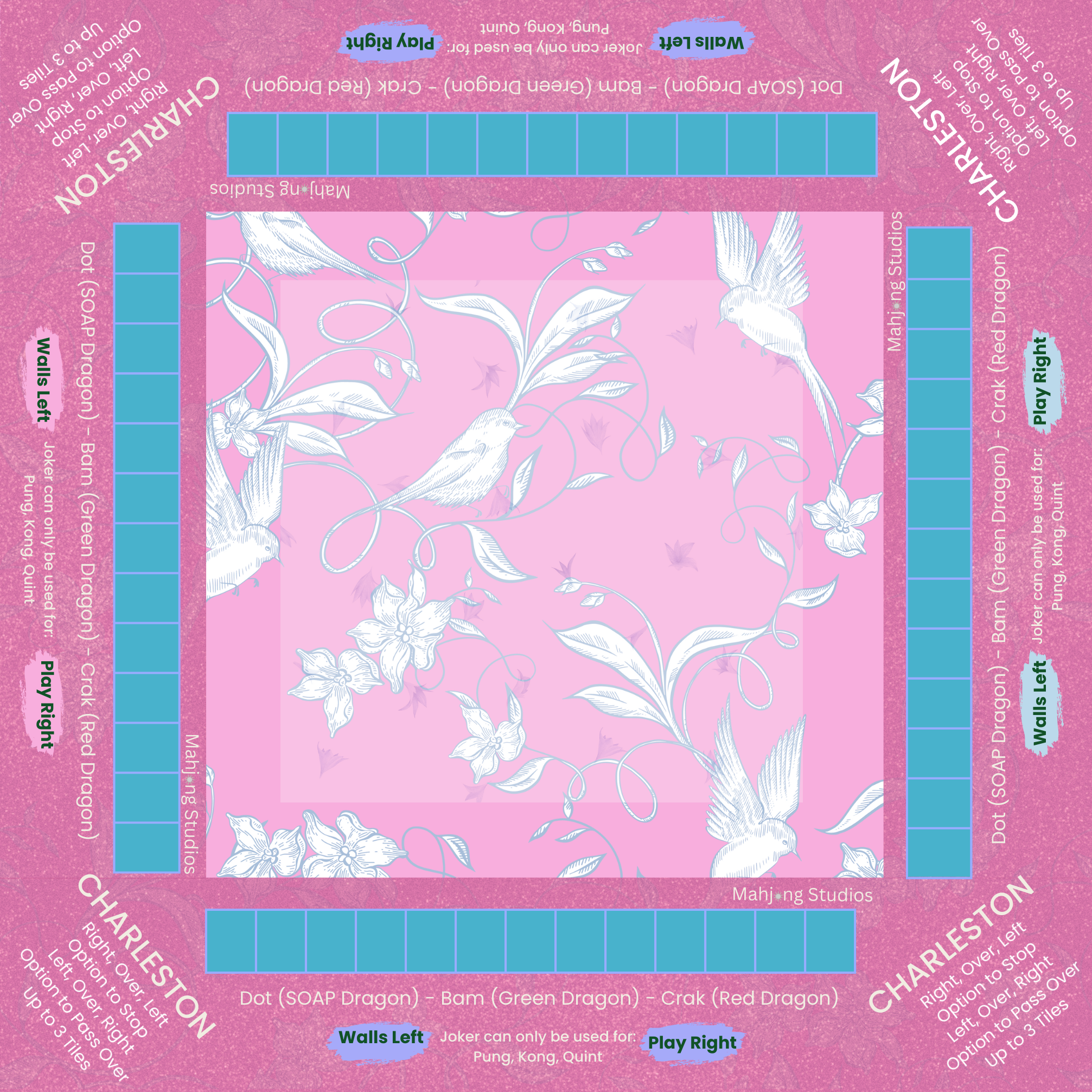 In Bloom Mahjong Mat - Ships Rolled
