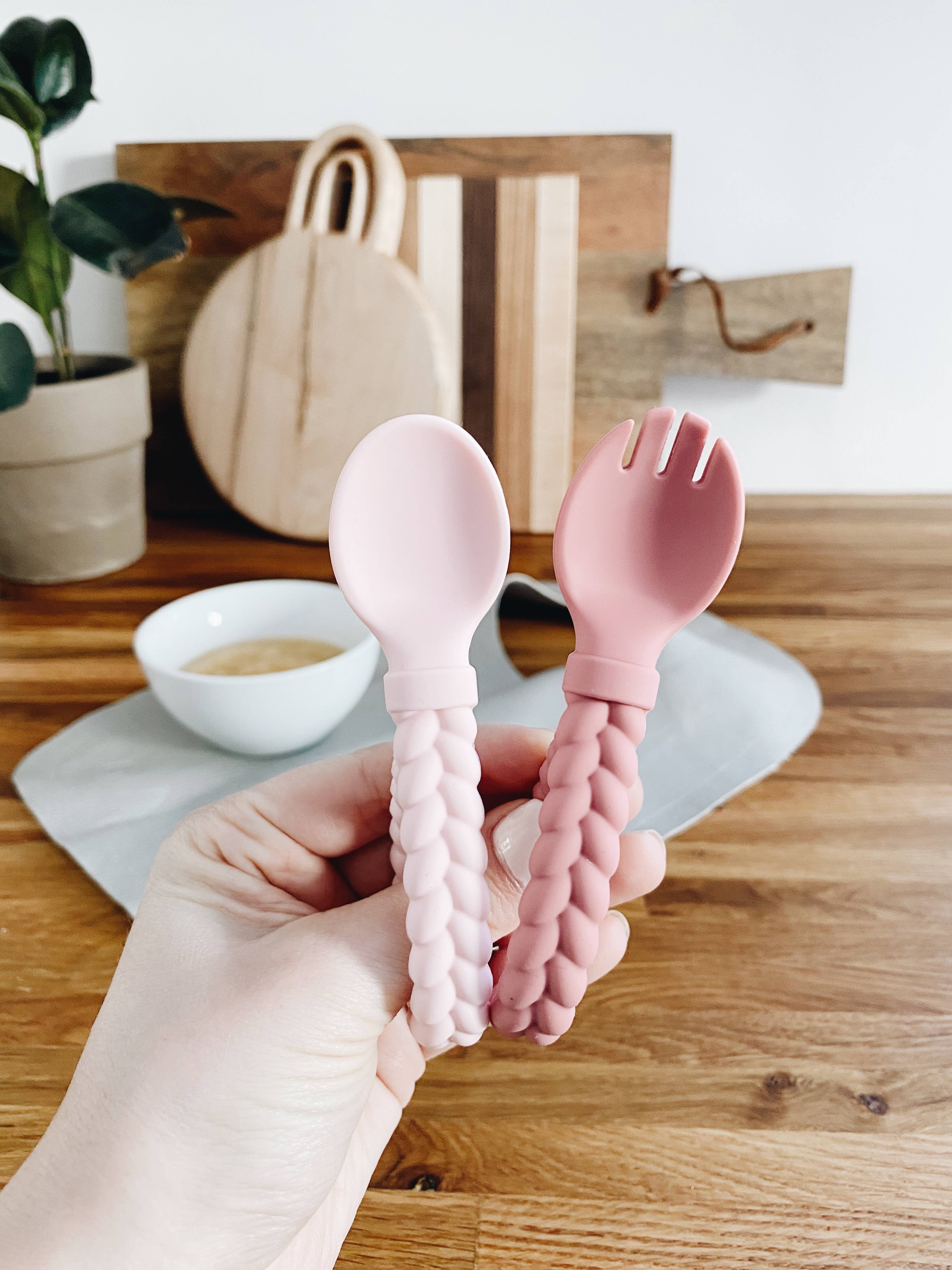 Sweetie Spoons™ Spoon + Fork Set: Mint