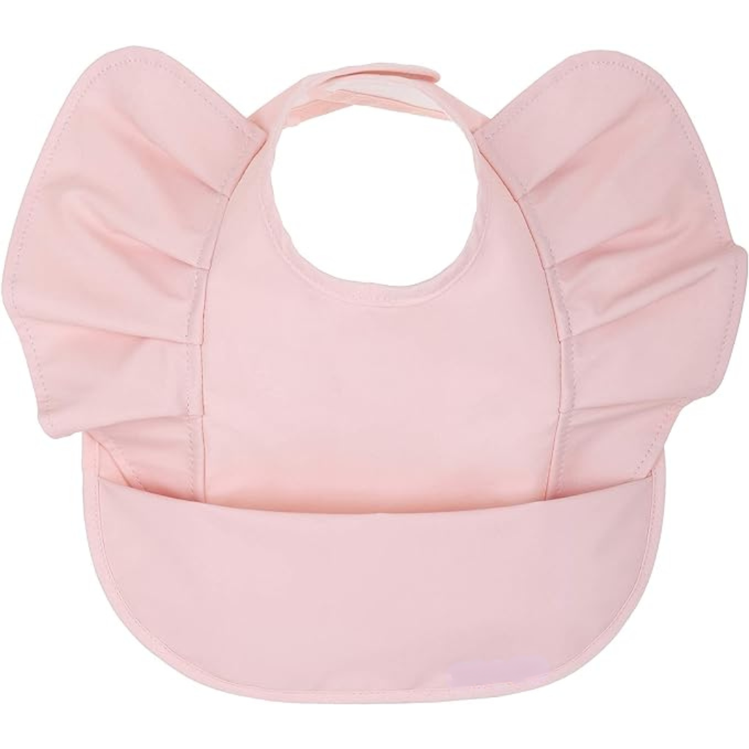 Wing Ruffle Waterproof Bib: Prima-rose Ballerina
